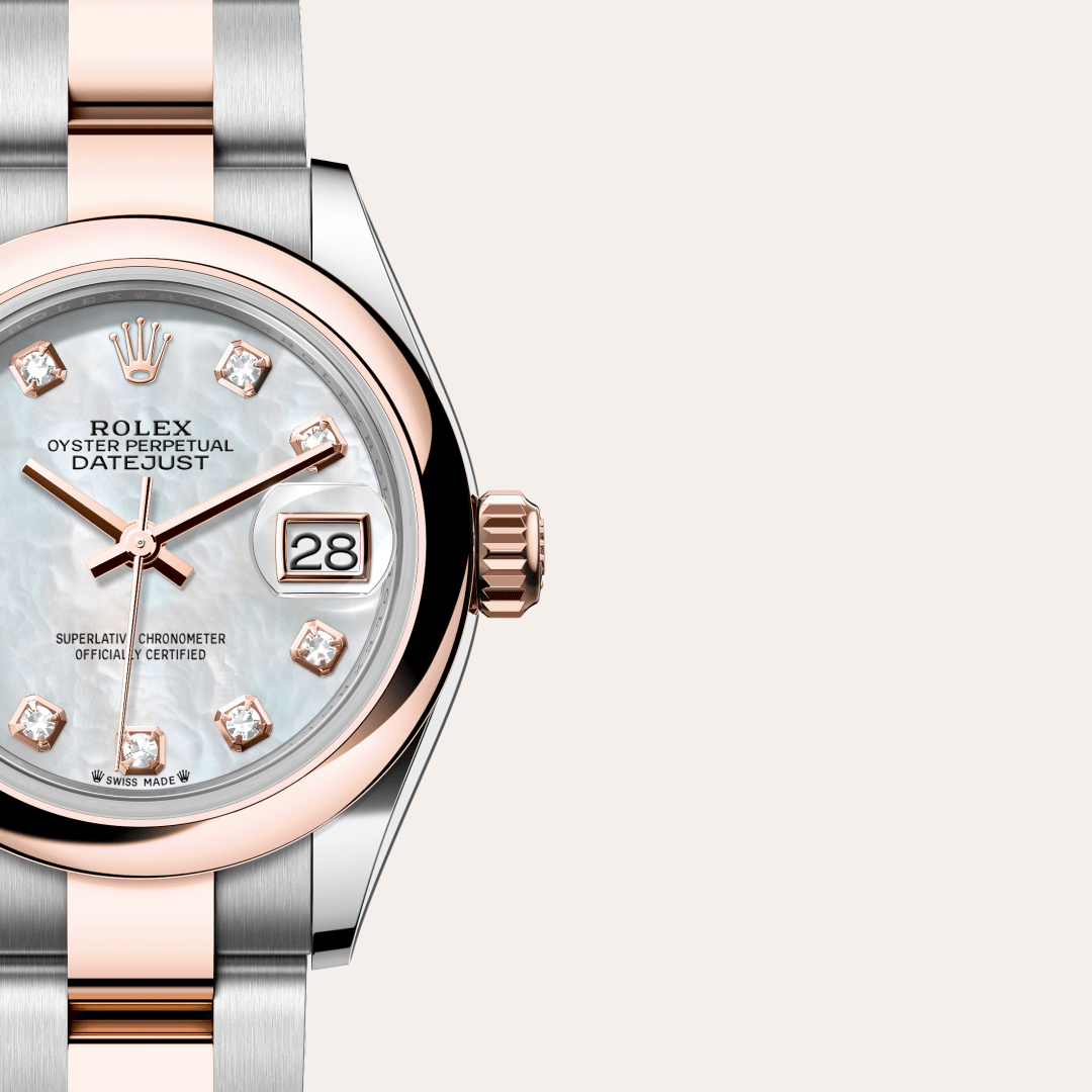 Rolex Lady-Datejust Oyster, 28 mm, Oystersteel çelik ve Everose altın M279161-0014