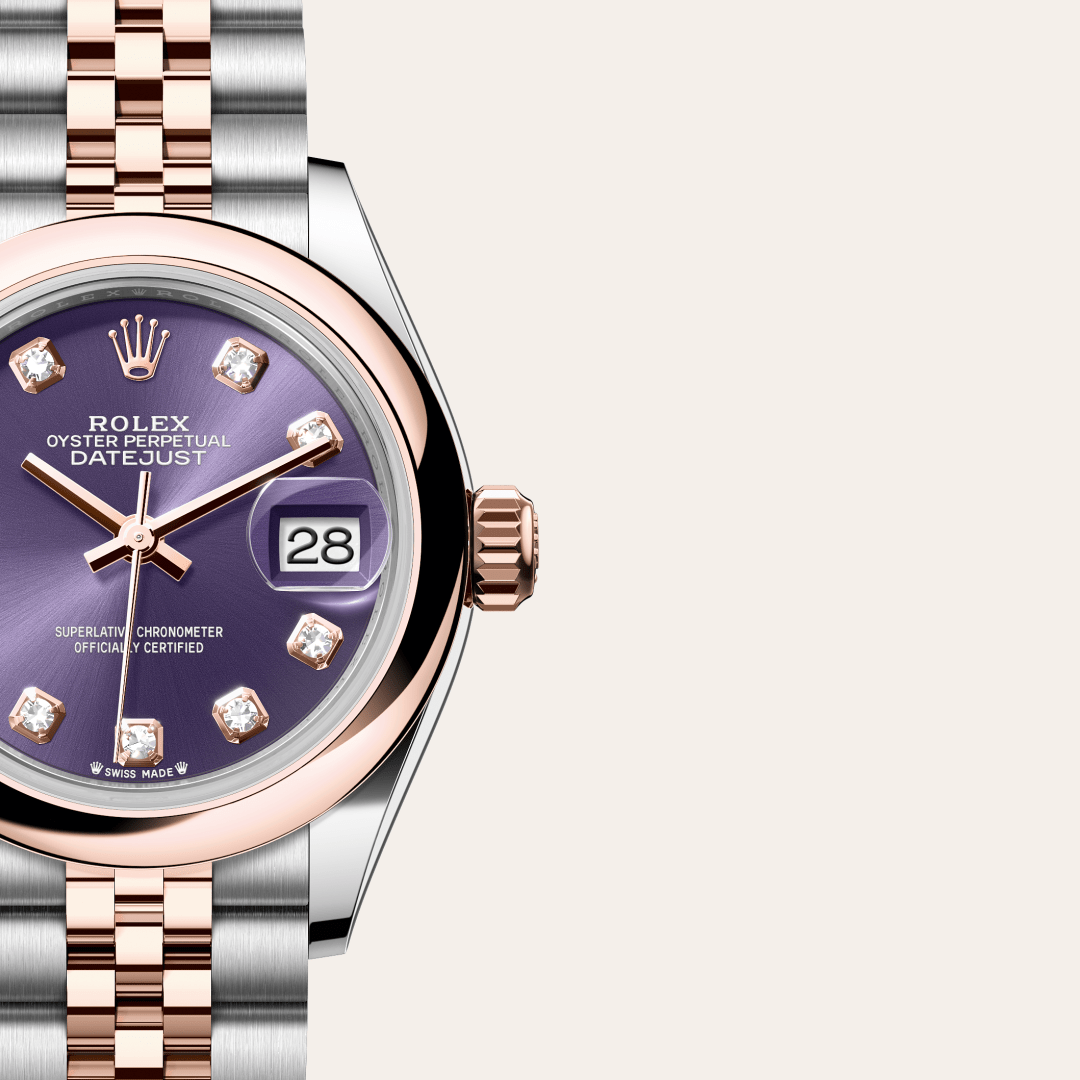 Rolex Lady-Datejust Oyster, 28 mm, Oystersteel çelik ve Everose altın M279161-0015