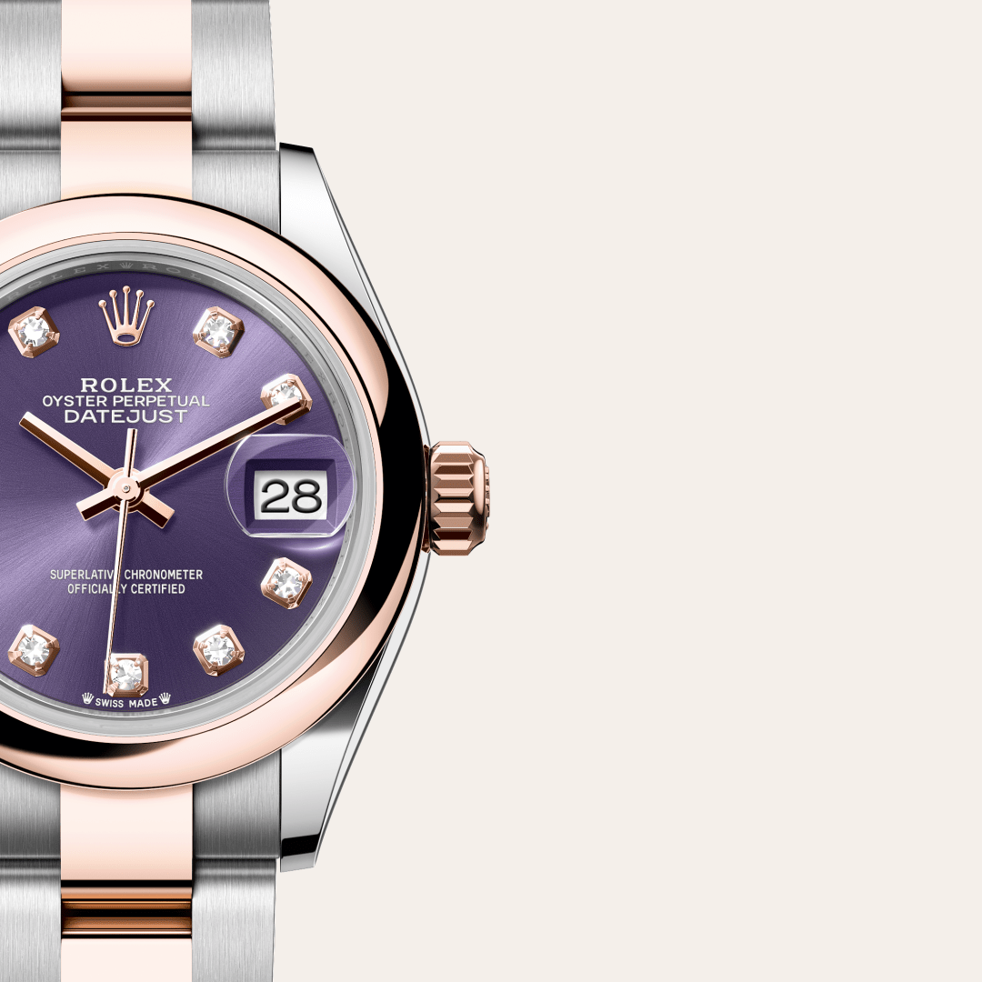 Rolex Lady-Datejust Oyster, 28 mm, Oystersteel çelik ve Everose altın M279161-0016
