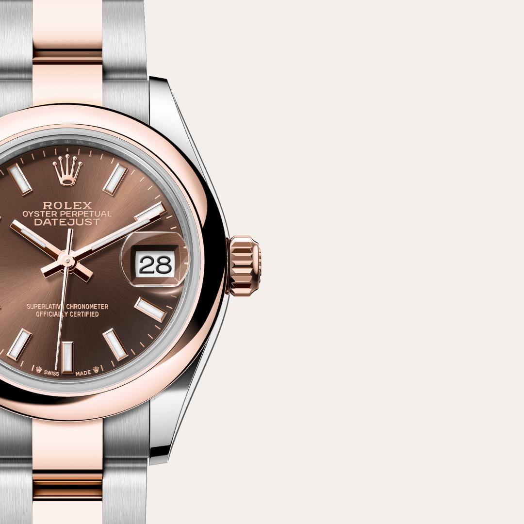 Rolex Lady-Datejust Oyster, 28 mm, Oystersteel çelik ve Everose altın M279161-0018