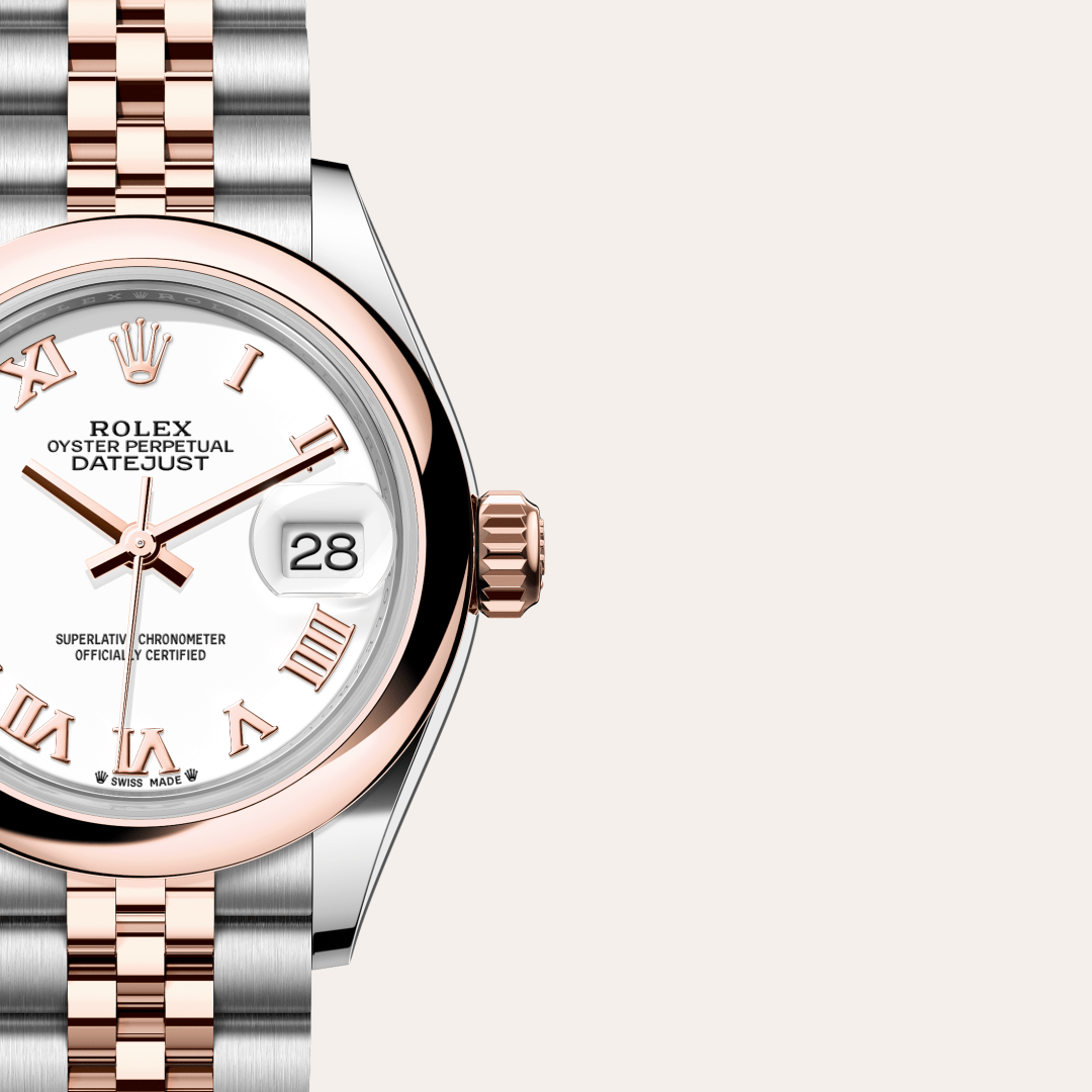 Rolex Lady-Datejust Oyster, 28 mm, Oystersteel çelik ve Everose altın M279161-0021