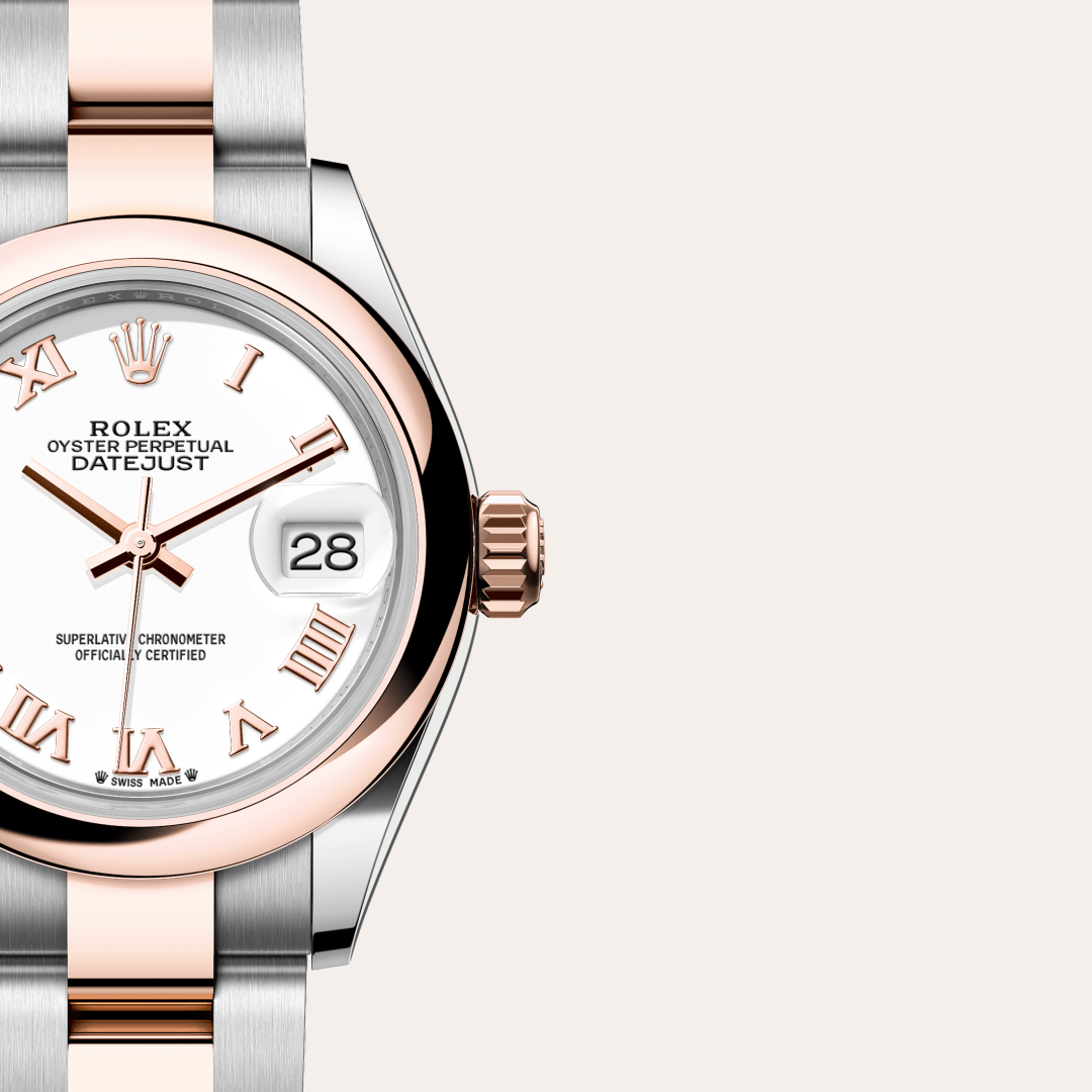 Rolex Lady-Datejust Oyster, 28 mm, Oystersteel çelik ve Everose altın M279161-0022