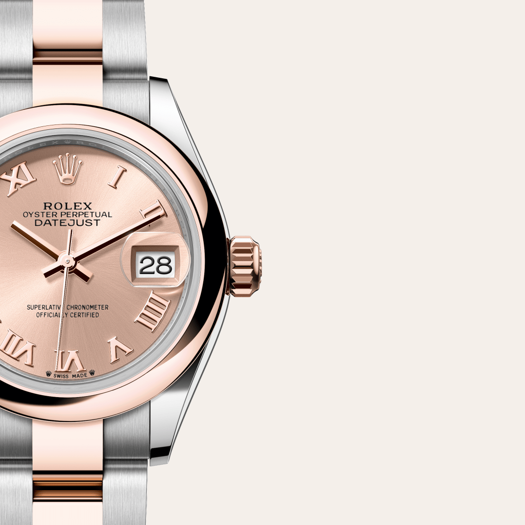 Rolex Lady-Datejust Oyster, 28 mm, Oystersteel çelik ve Everose altın M279161-0026