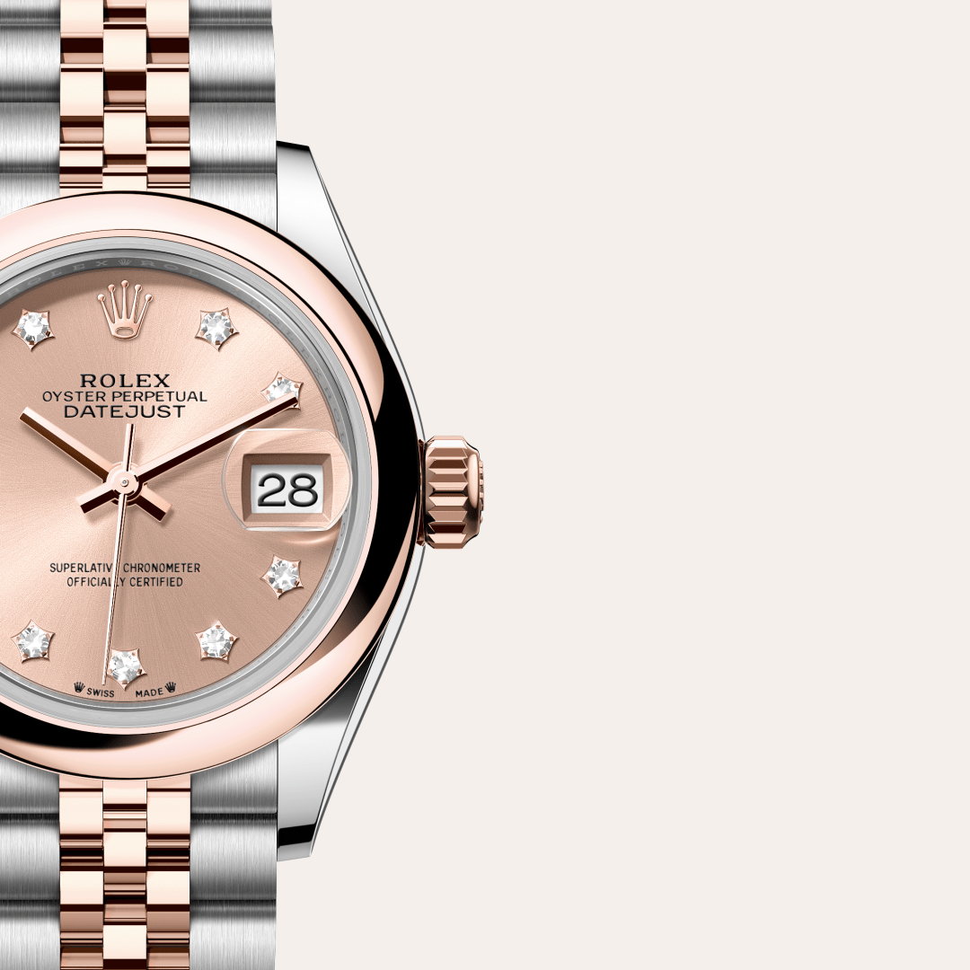 Rolex Lady-Datejust Oyster, 28 mm, Oystersteel çelik ve Everose altın M279161-0027