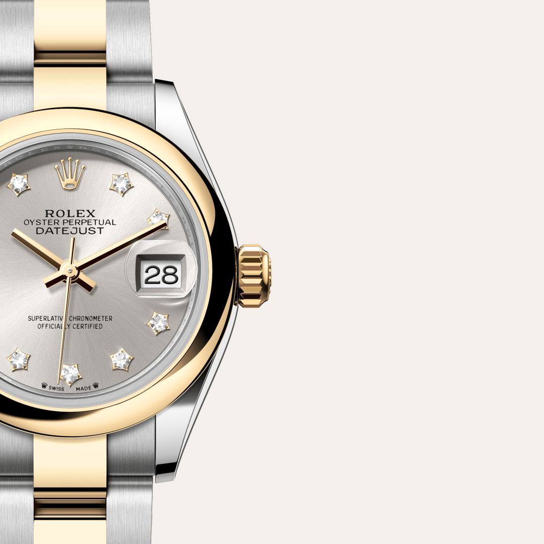 Rolex Lady-Datejust Oyster, 28 mm, Oystersteel çelik ve sarı altın M279163-0004