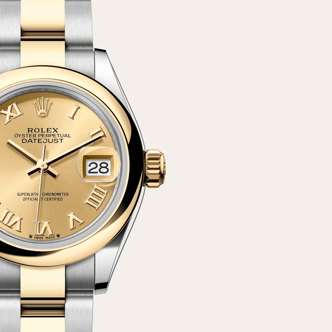 Rolex Lady-Datejust Oyster, 28 mm, Oystersteel çelik ve sarı altın M279163-0010