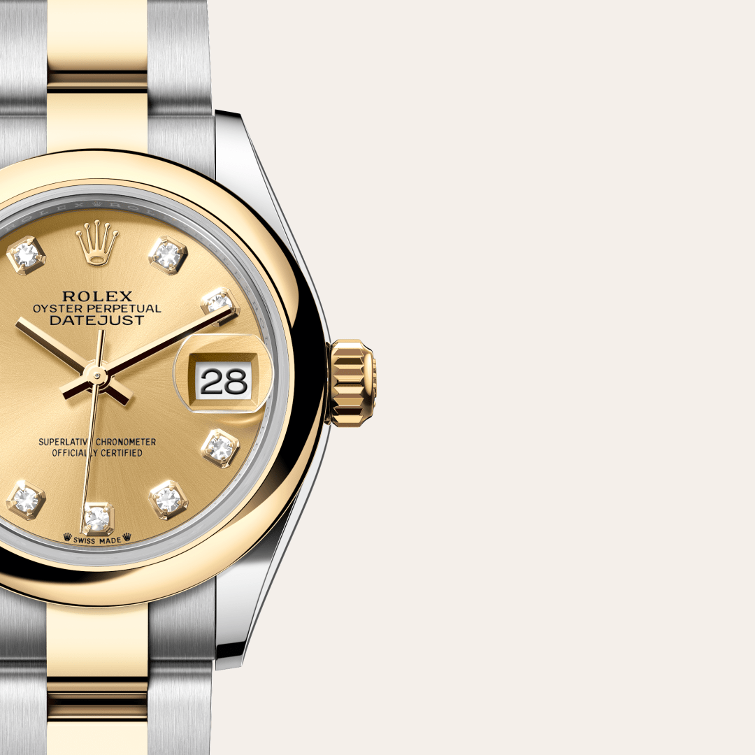 Rolex Lady-Datejust Oyster, 28 mm, Oystersteel çelik ve sarı altın M279163-0012