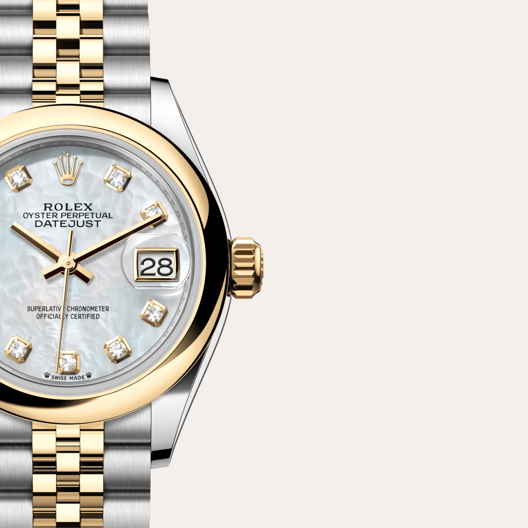 Rolex Lady-Datejust Oyster, 28 mm, Oystersteel çelik ve sarı altın M279163-0013