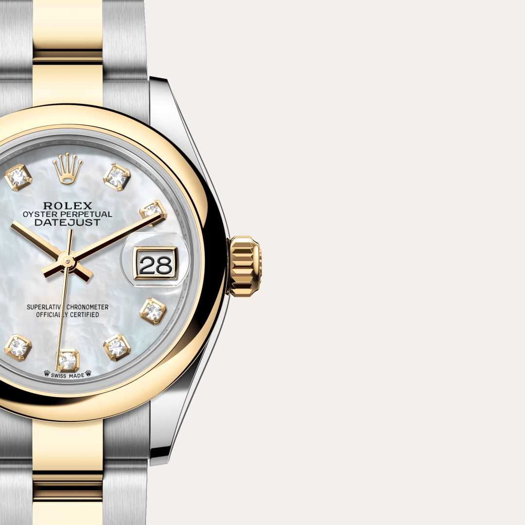 Rolex Lady-Datejust Oyster, 28 mm, Oystersteel çelik ve sarı altın M279163-0014