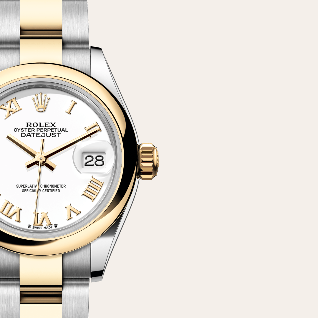 Rolex Lady-Datejust Oyster, 28 mm, Oystersteel çelik ve sarı altın M279163-0024