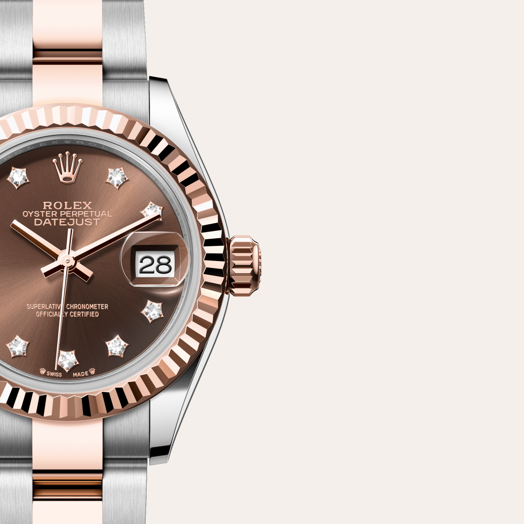 Rolex Lady-Datejust Oyster, 28 mm, Oystersteel çelik ve Everose altın M279171-0004