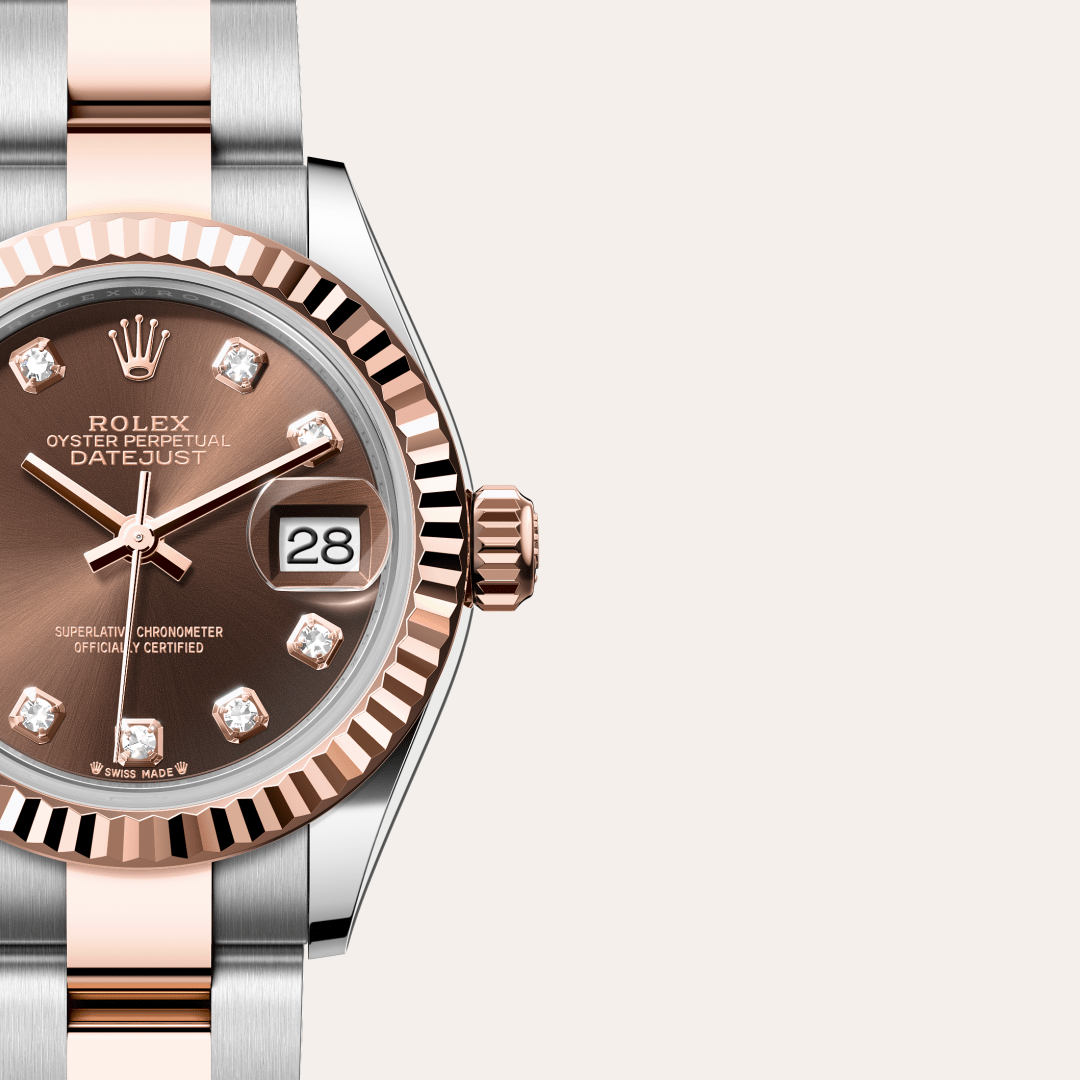 Rolex Lady-Datejust Oyster, 28 mm, Oystersteel çelik ve Everose altın M279171-0012