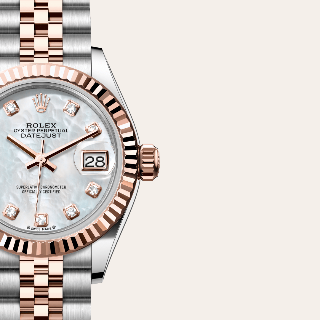 Rolex Lady-Datejust Oyster, 28 mm, Oystersteel çelik ve Everose altın M279171-0013