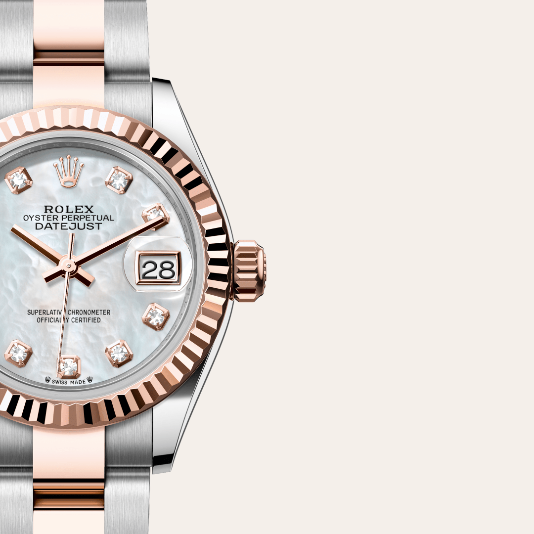 Rolex Lady-Datejust Oyster, 28 mm, Oystersteel çelik ve Everose altın M279171-0014