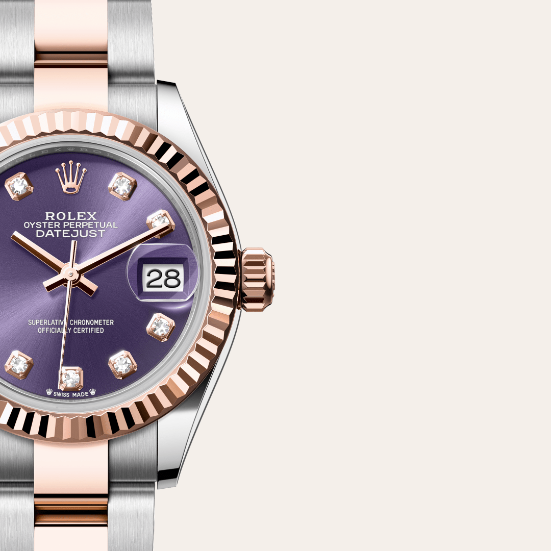 Rolex Lady-Datejust Oyster, 28 mm, Oystersteel çelik ve Everose altın M279171-0016
