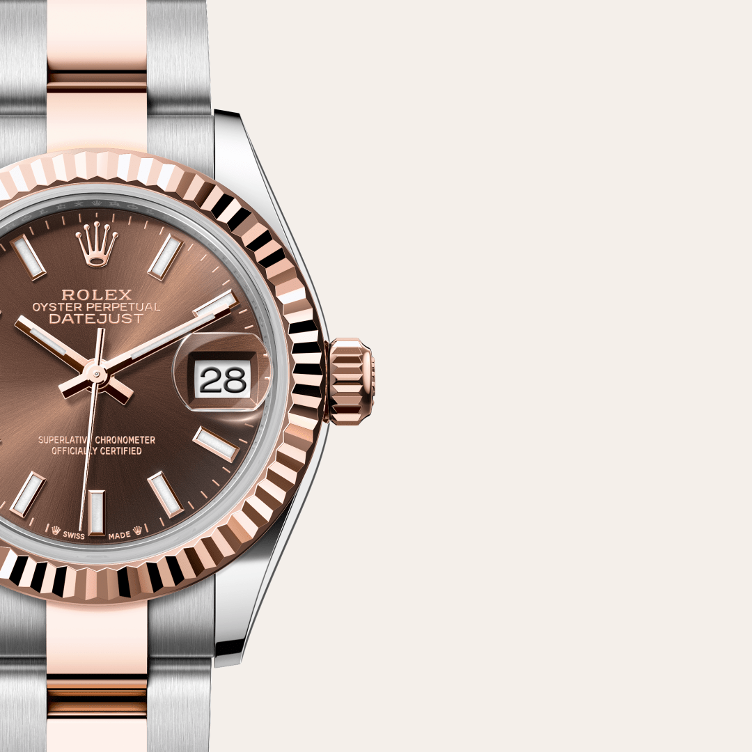 Rolex Lady-Datejust Oyster, 28 mm, Oystersteel çelik ve Everose altın M279171-0018