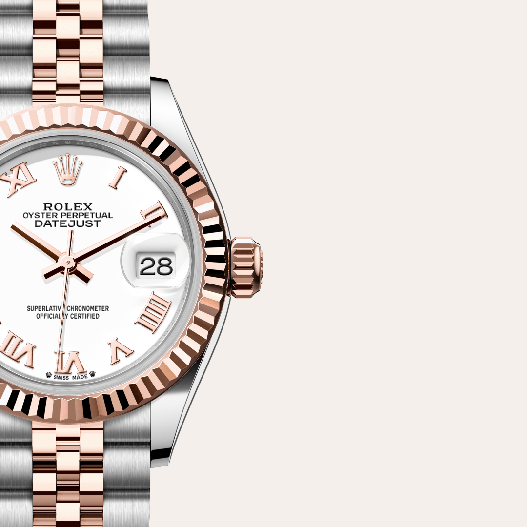 Rolex Lady-Datejust Oyster, 28 mm, Oystersteel çelik ve Everose altın M279171-0021