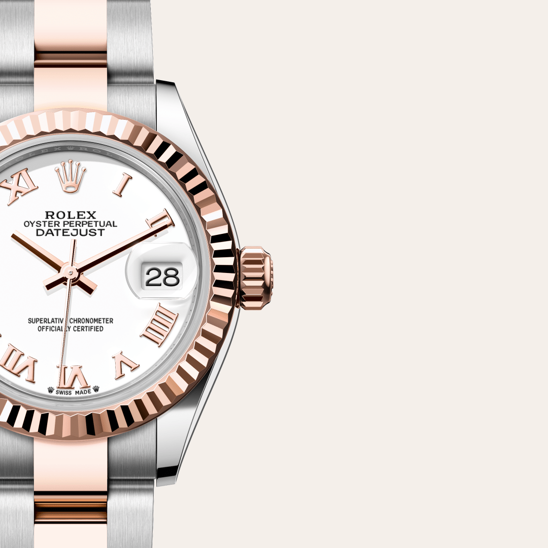 Rolex Lady-Datejust Oyster, 28 mm, Oystersteel çelik ve Everose altın M279171-0022
