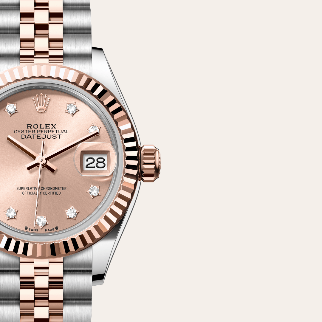 Rolex Lady-Datejust Oyster, 28 mm, Oystersteel çelik ve Everose altın M279171-0027