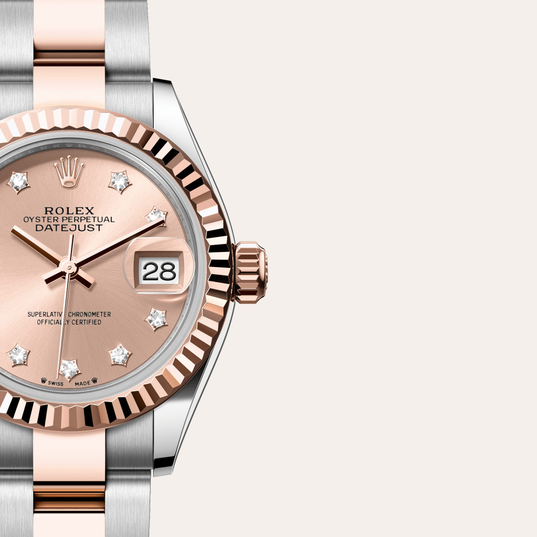 Rolex Lady-Datejust Oyster, 28 mm, Oystersteel çelik ve Everose altın M279171-0028
