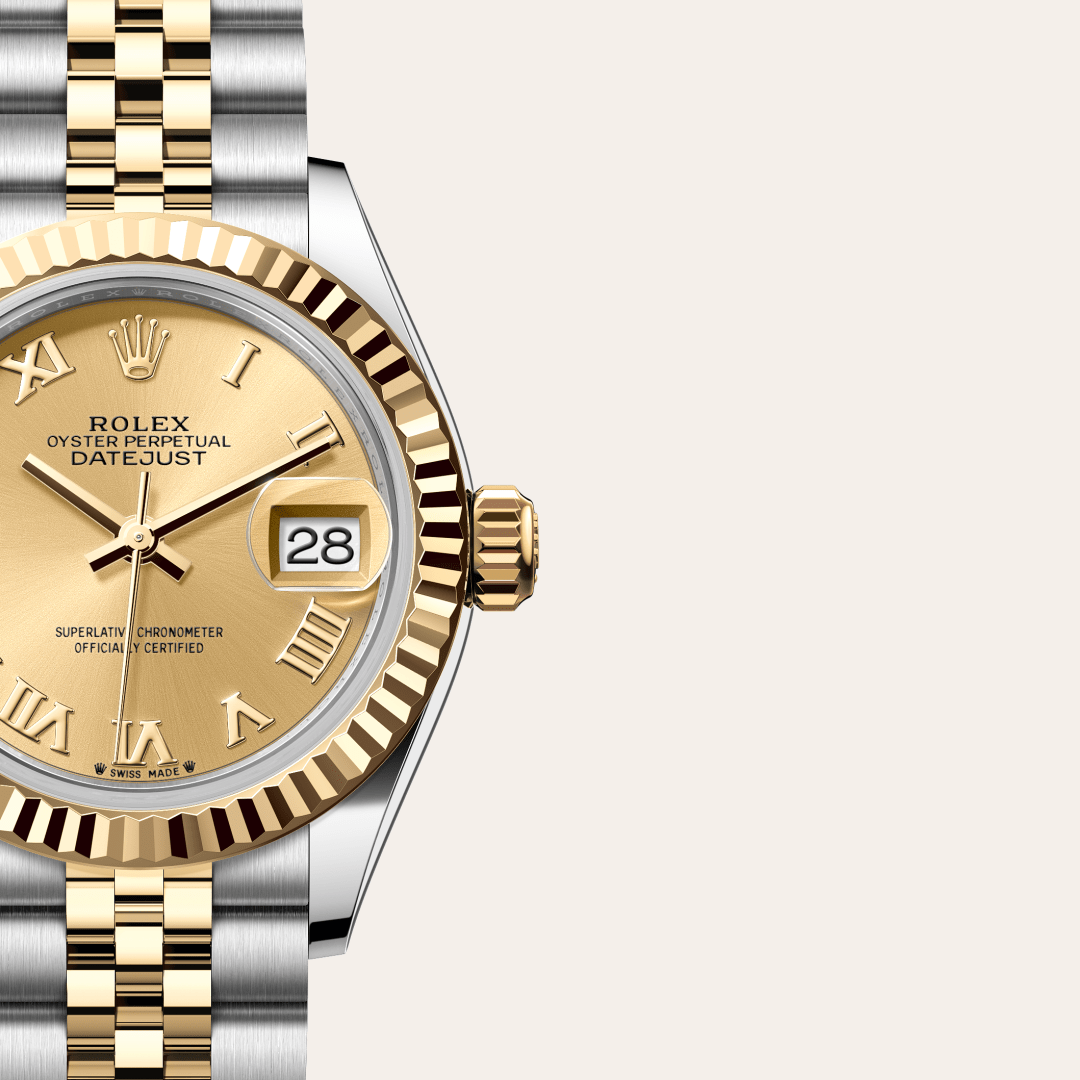Rolex Lady-Datejust Oyster, 28 mm, Oystersteel çelik ve sarı altın M279173-0009