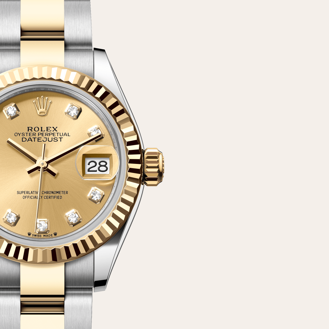 Rolex Lady-Datejust Oyster, 28 mm, Oystersteel çelik ve sarı altın M279173-0012