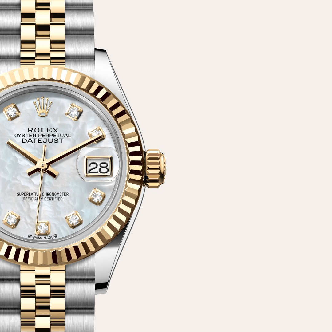 Rolex Lady-Datejust Oyster, 28 mm, Oystersteel çelik ve sarı altın M279173-0013