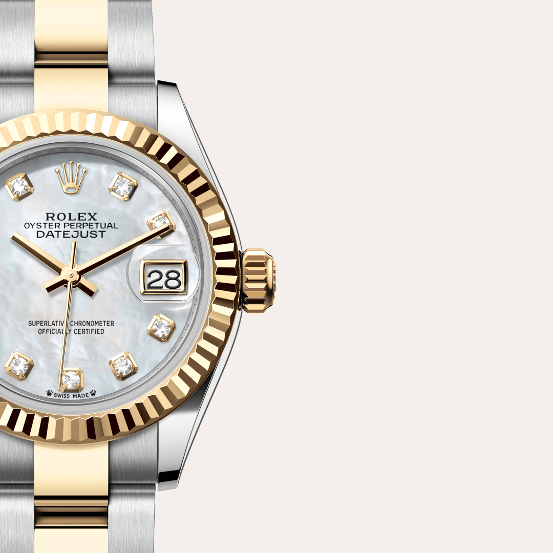 Rolex Lady-Datejust Oyster, 28 mm, Oystersteel çelik ve sarı altın M279173-0014