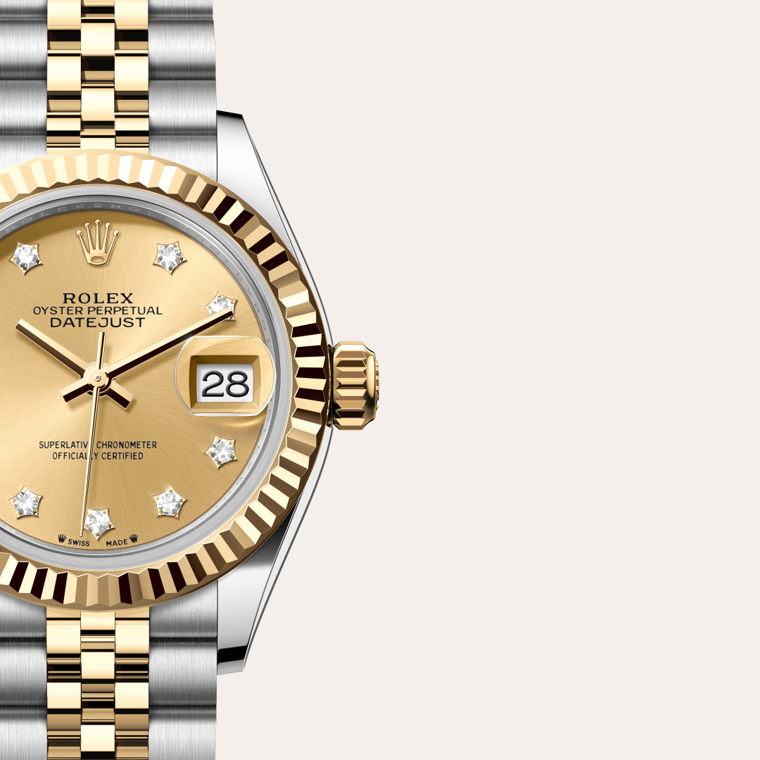 Rolex Lady-Datejust Oyster, 28 mm, Oystersteel çelik ve sarı altın M279173-0021