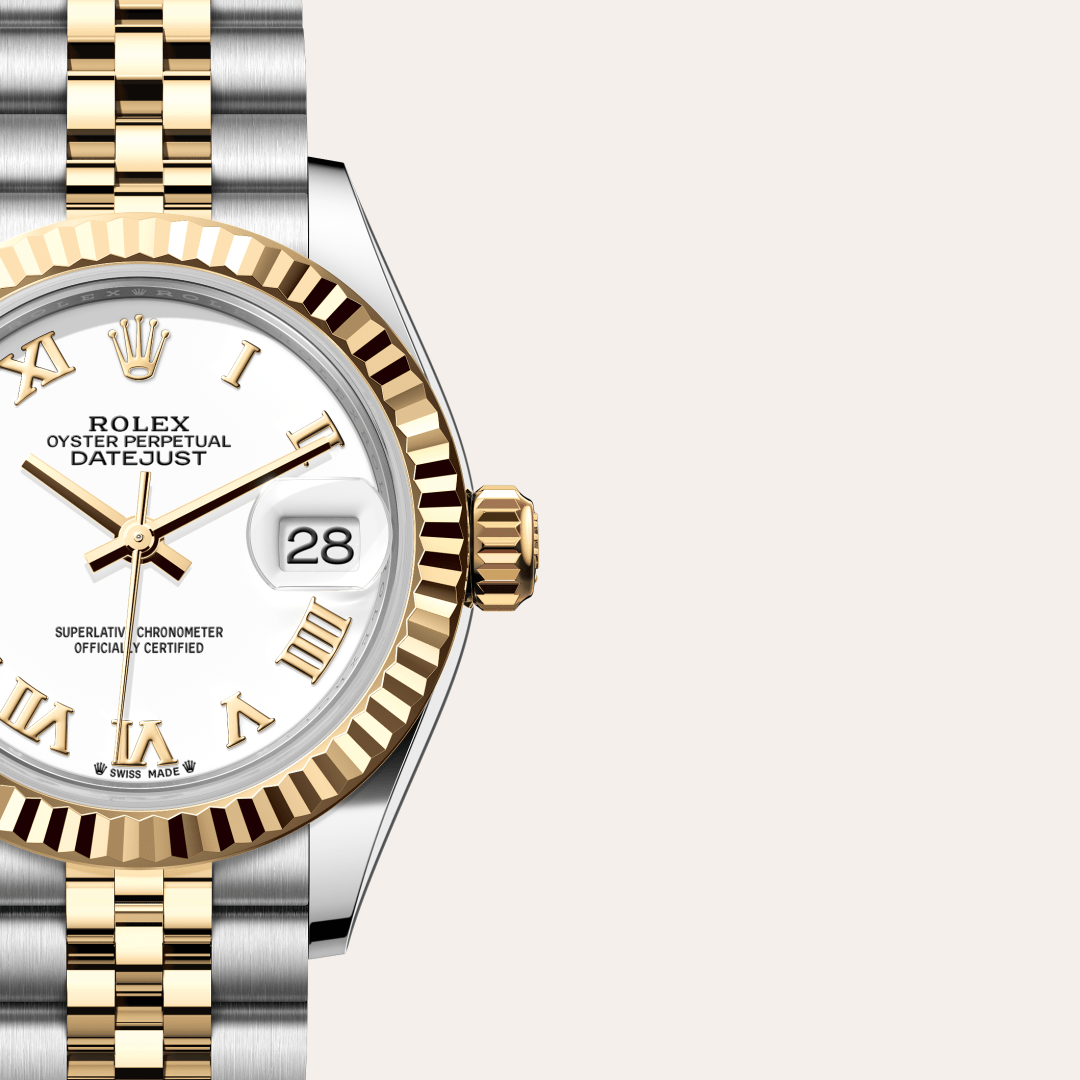 Rolex Lady-Datejust Oyster, 28 mm, Oystersteel çelik ve sarı altın M279173-0023