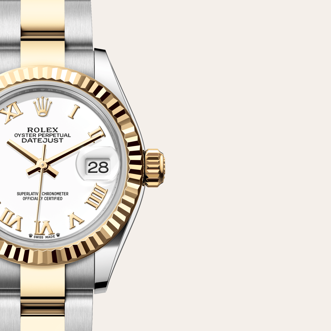 Rolex Lady-Datejust Oyster, 28 mm, Oystersteel çelik ve sarı altın M279173-0024