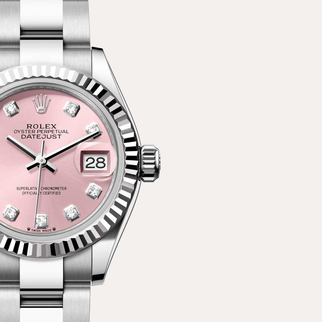 Rolex Lady-Datejust Oyster, 28 mm, Oystersteel çelik ve beyaz altın M279174-0004
