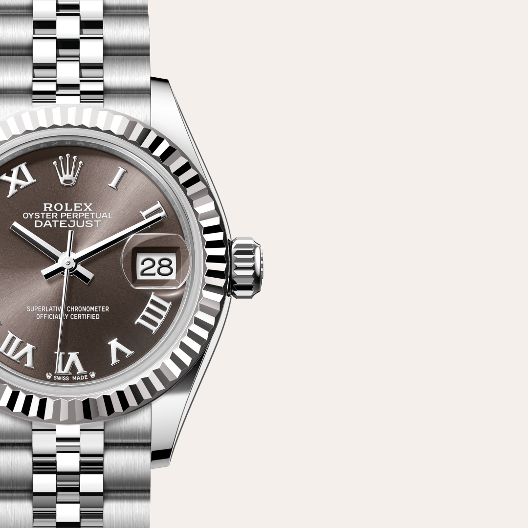 Rolex Lady-Datejust Oyster, 28 mm, Oystersteel çelik ve beyaz altın M279174-0013