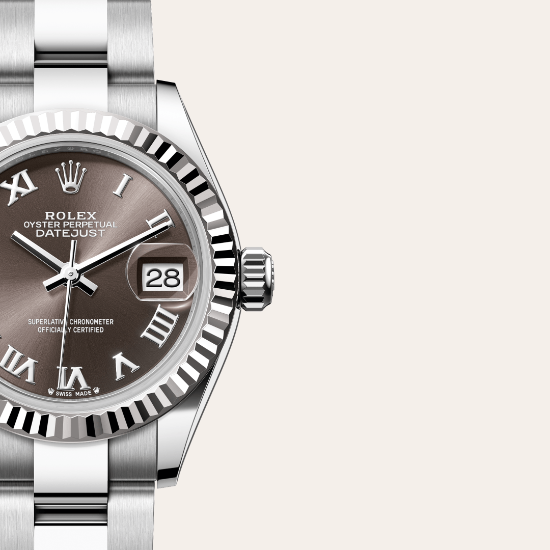 Rolex Lady-Datejust Oyster, 28 mm, Oystersteel çelik ve beyaz altın M279174-0014