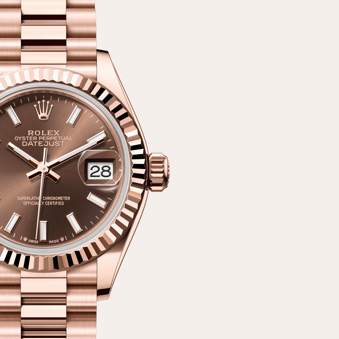 Rolex Lady-Datejust Oyster, 28 mm, Everose altın M279175-0007