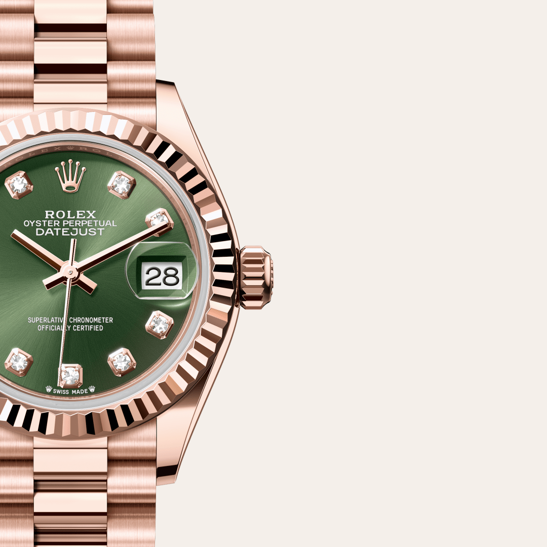 Rolex Lady-Datejust Oyster, 28 mm, Everose altın M279175-0009