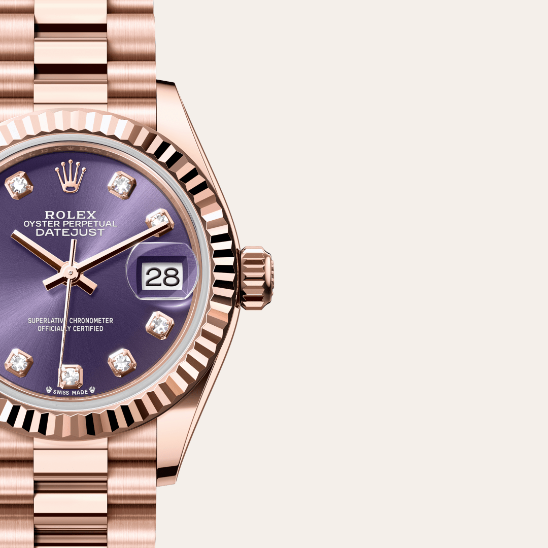Rolex Lady-Datejust Oyster, 28 mm, Everose altın M279175-0019