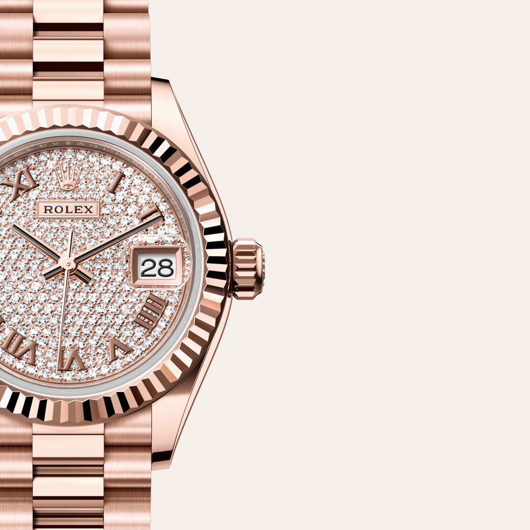 Rolex Lady-Datejust Oyster, 28 mm, Everose altın M279175-0023