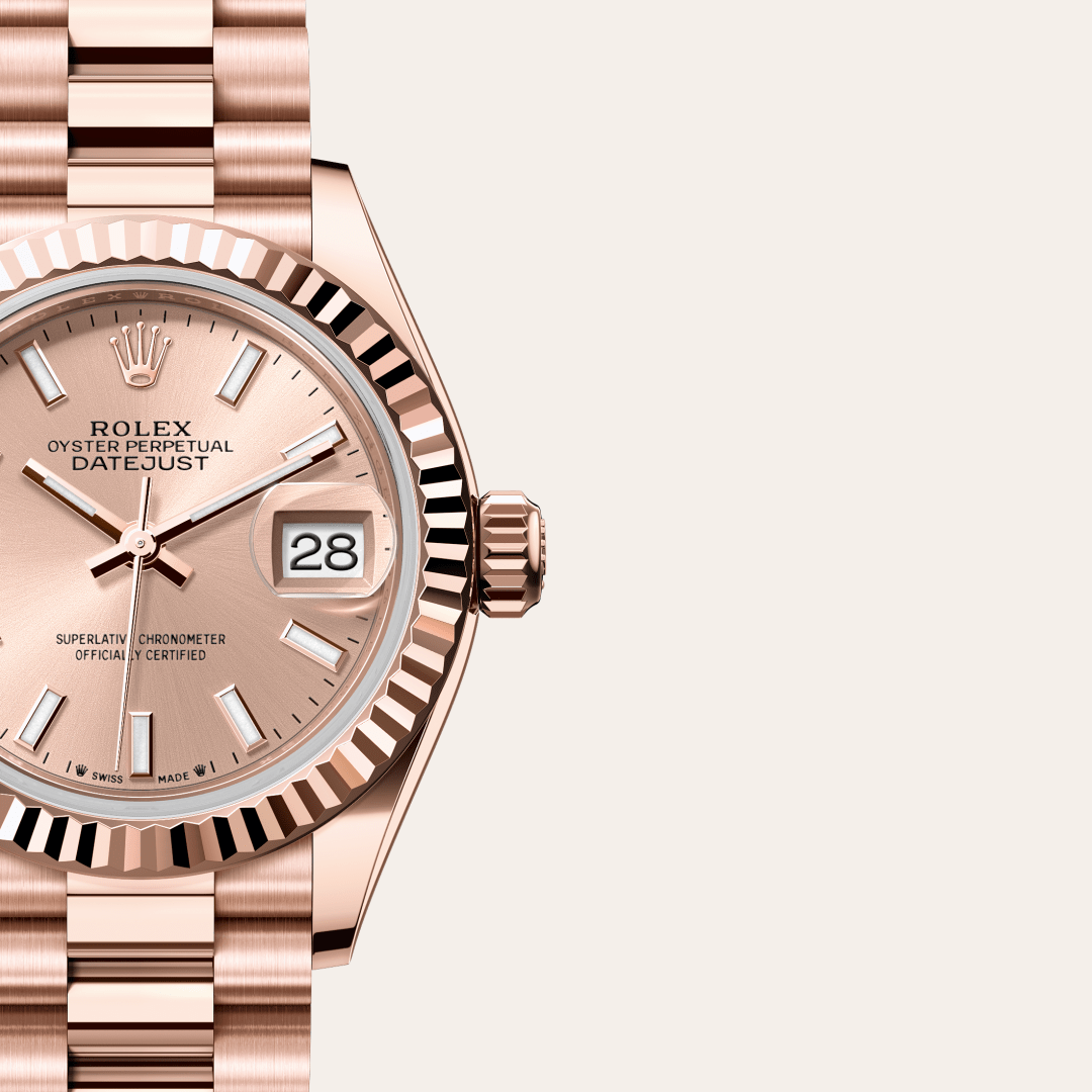 Rolex Lady-Datejust Oyster, 28 mm, Everose altın M279175-0025