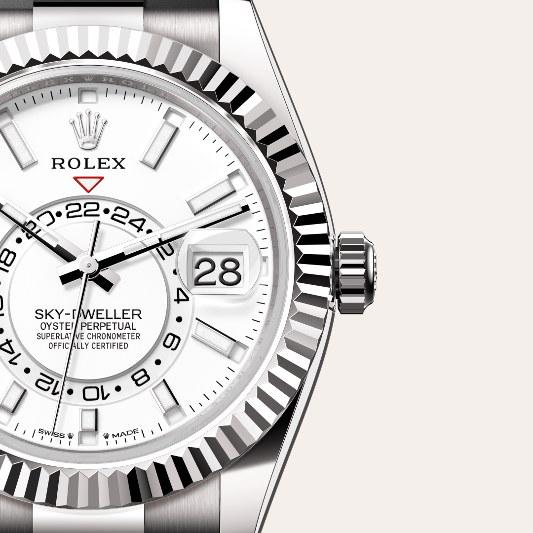 Rolex Sky-Dweller Oyster, 42 mm, beyaz altın M336239-0003