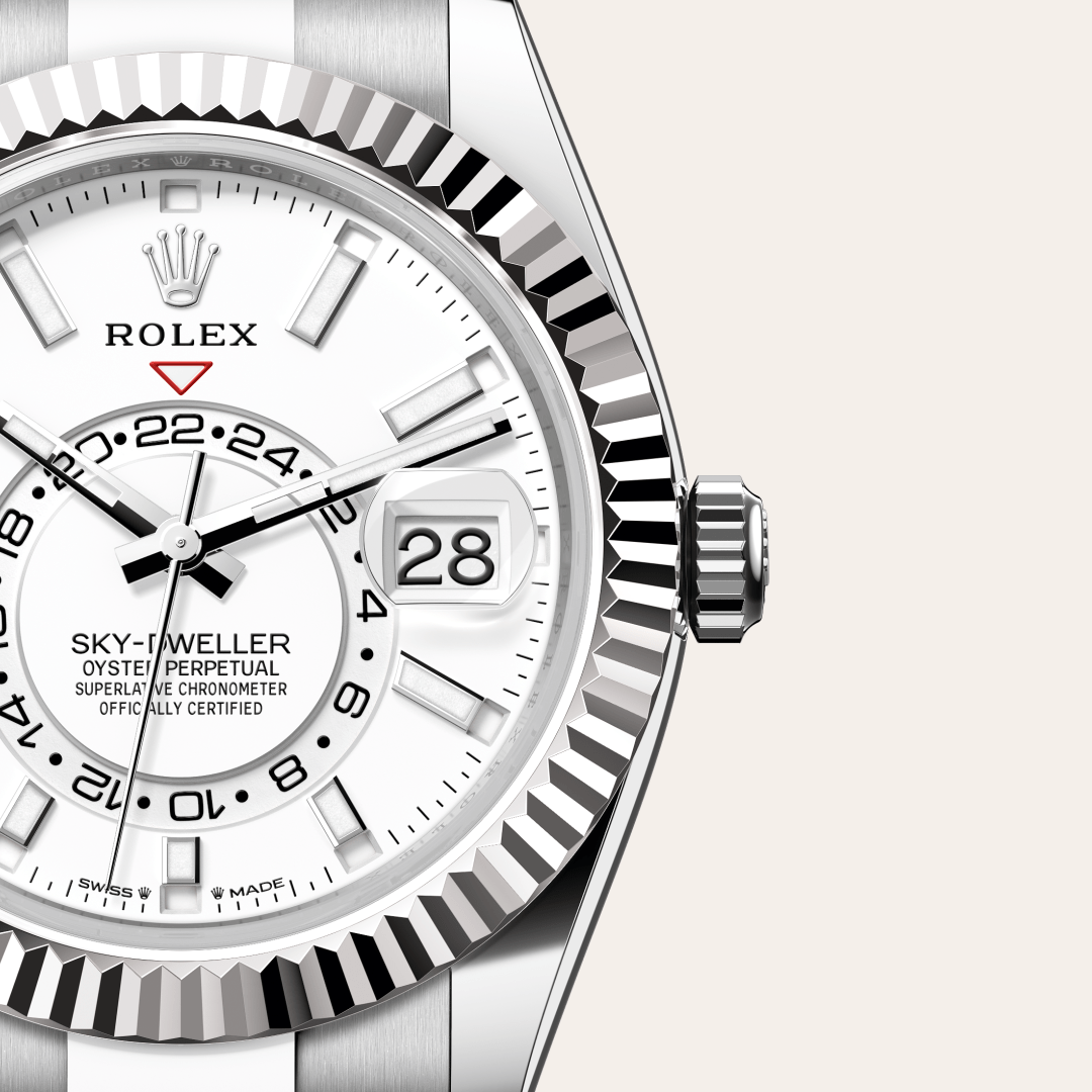 Rolex Sky-Dweller Oyster, 42 mm, Oystersteel çelik ve beyaz altın M336934-0003
