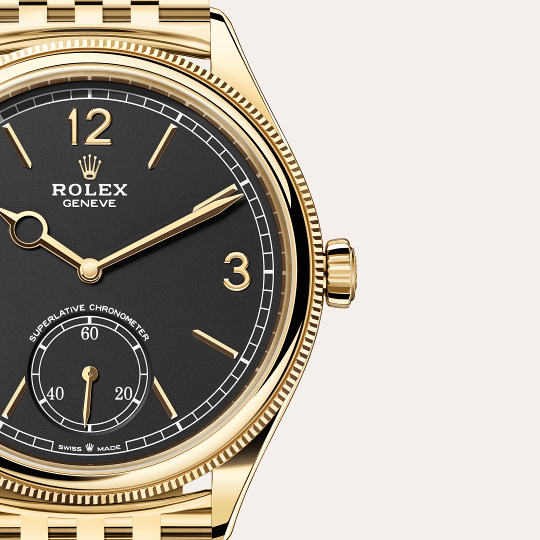 Rolex 1908 39 mm, 18 kt sarı altın, cilalı yüzey M52508-0007
